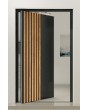 PIVOT RAIL3 - porte pivotante en aluminium avec lattes verticales en profilés d'aluminium