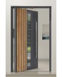 PIVOT RAIL4 - porte pivotante en aluminium avec lames verticales en profilés d'aluminium