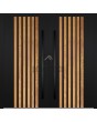LIM RAIL 5 double - porte d'entrée double en aluminium avec lames verticales en profilés d'aluminium