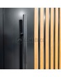 PIVOT RAIL5 - porte pivotante en aluminium avec lattes verticales en profilés d'aluminium