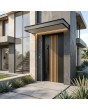 LIM RAIL5 - porte d'entrée en aluminium avec lamelles verticales en profilés d'aluminium