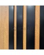 PIVOT RAIL6 - porte pivotante en aluminium avec lames verticales noires en profilés d'aluminium