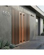 LIM RAIL6 double - porte d'entrée double en aluminium avec lames verticales noires en profilés d'aluminium