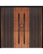 LIM RAIL6 double - porte d'entrée double en aluminium avec lames verticales noires en profilés d'aluminium