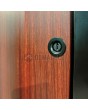 LIM RAIL6 - porte d'entrée en aluminium avec lames verticales noires en profilés d'aluminium