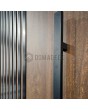 LIM RAIL6 - porte d'entrée en aluminium avec lames verticales noires en profilés d'aluminium