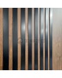 LIM RAIL6 double - porte d'entrée double en aluminium avec lames verticales noires en profilés d'aluminium