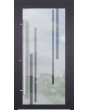 LIM Glass S10 -porte d'entrée en aluminium dépoli avec décor transparent