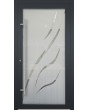 LIM Glass S11 - porte d'entrée en aluminium dépoli avec décor transparent