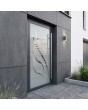 LIM Glass S11 - porte d'entrée en aluminium dépoli avec décor transparent