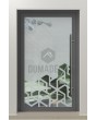 PIVOT Glass S12 - porte pivotante en aluminium dépoli avec décor transparent