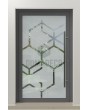 PIVOT Glass S13 - porte pivotante en aluminium dépoli avec décor transparent