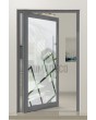 PIVOT Glass S - porte pivotante en aluminium dépoli avec motif transparent