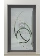 PIVOT Glass S16 - porte pivotante en aluminium dépoli avec décor transparent