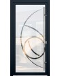 LIM Glass S16 - porte d'entrée en aluminium dépoli avec décor transparent