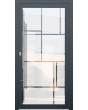 LIM Glass S17 -porte d'entrée givrée de qualité avec décor transparent