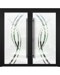 LIM GLASS double S – double porte dépolie en aluminium avec motif transparent