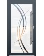 LIM Glass S18 - porte d'entrée givrée de qualité avec décor transparent
