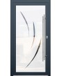 LIM Glass S19 -porte d'entrée givrée de qualité avec décor transparent
