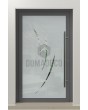 LIM Glass S - porte principale dépolie avec motif transparent
