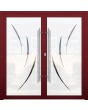 LIM GLASS double S – double porte dépolie en aluminium avec motif transparent