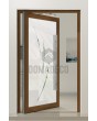PIVOT Glass S - porte pivotante en aluminium dépoli avec motif transparent