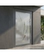 LIM Glass S19 -porte d'entrée givrée de qualité avec décor transparent