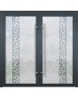 LIM GLASS double S – double porte dépolie en aluminium avec motif transparent