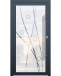 LIM Glass S22 - porte d'entrée givrée de qualité avec décor transparent