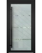 LIM Glass S3 - porte principale givrée avec trois bandes transparentes