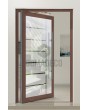 PIVOT Glass S7 - porte pivotante en aluminium dépoli avec décor transparent