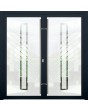 LIM GLASS double S – double porte dépolie en aluminium avec motif transparent