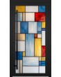 LIM SG1 - Porte extérieure en aluminium avec vitrage coloré
