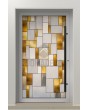 LIM SG2 - Porte battante extérieure en aluminium avec vitrail sur mesure