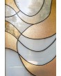 LIM SG3 - Porte extérieure en aluminium à charnières personnalisable avec vitrail
