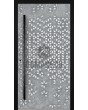 LIM Squares - front aluminium door with squares texture of milled metal