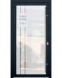 LIM Glass S23 - porte d'entrée lait en aluminium avec adresse transparente