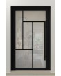 PIVOT MN1 - porte pivotante en aluminium entièrement vitrée avec croisillons