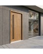 Porte d'entrée en acier résistant aux intempéries « Turners Oak »