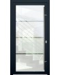 LIM Glass S3 - porte principale givrée avec trois bandes transparentes