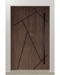 PIVOT V37 - porte d'entrée pivotante élégante en aluminium avec rayures