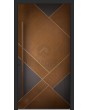 LIM V10 - porte d'entrée en aluminium avec finition bois