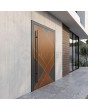 LIM V10 - porte d'entrée en aluminium avec finition bois