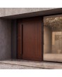 LIM V12 - porte d'entrée en aluminium avec revêtement en bois sublimé