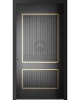 LIM V15 - porte d'entrée en aluminium avec éléments rapportés et fraisés