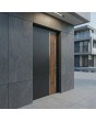 LIM V22 - porte d'entrée en aluminium avec pierre naturelle