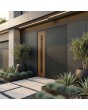 PIVOT V24 - Porte d'entrée Pivot avec éléments décoratifs et rainures usinées par CNC