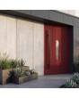 PIVOT V22 - porte d'entrée pivotante en aluminium avec décor bois