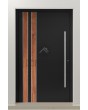 PIVOT V28 - porte d'entrée en aluminium avec décor bois