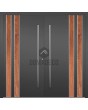 LIM v28 double - double porte d'entrée en aluminium avec décor en bois